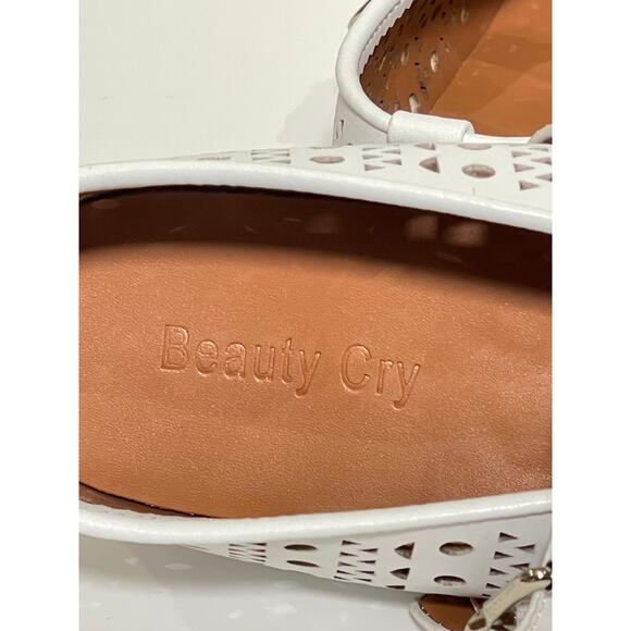 Beauty Cry Women's Mesh Ballet Flats Mary Jane Buckle Strap Suze 8.5 - Picture 5 of 6